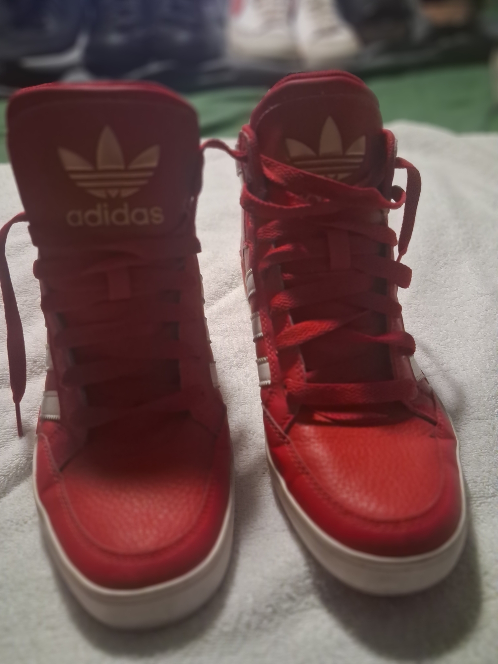 adidas Women’s Red High-Top Sneakers